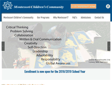 Tablet Screenshot of montessorichildrenscommunity.org